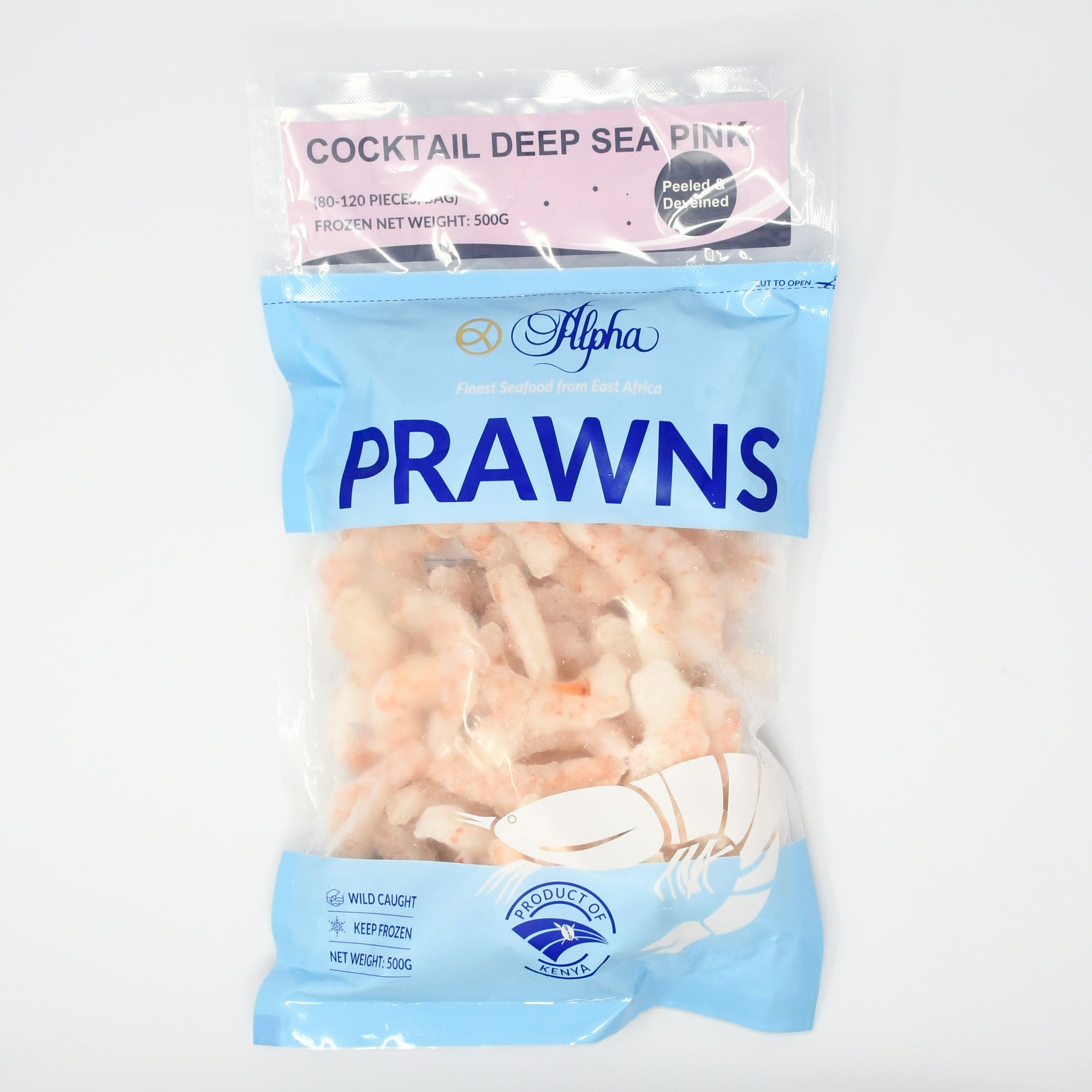 COCKTAIL (SMALL) DEEP SEA PRAWNS (Peeled and Deveined) (500g)