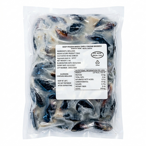 COOKED & FROZEN WHOLE SHELL CHILEAN MUSSELS (1kg)
