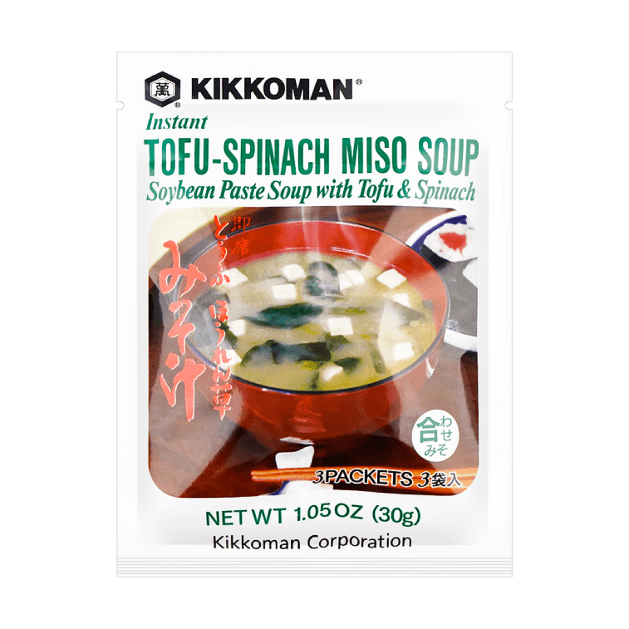 KIKKOMAN TOFU & SPINACH MISO SOUP (30g)