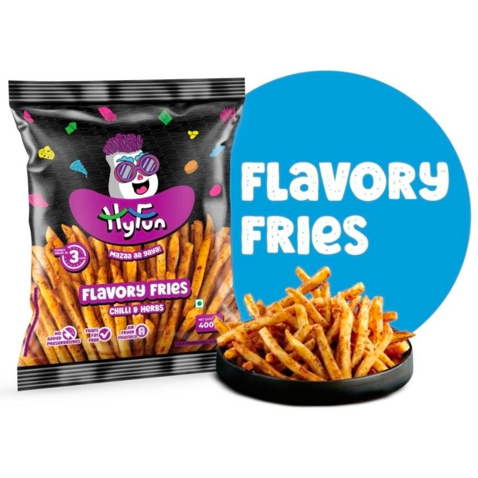HYFUN FLAVORY FRIES (CHILLI & HERBS) (400g)
