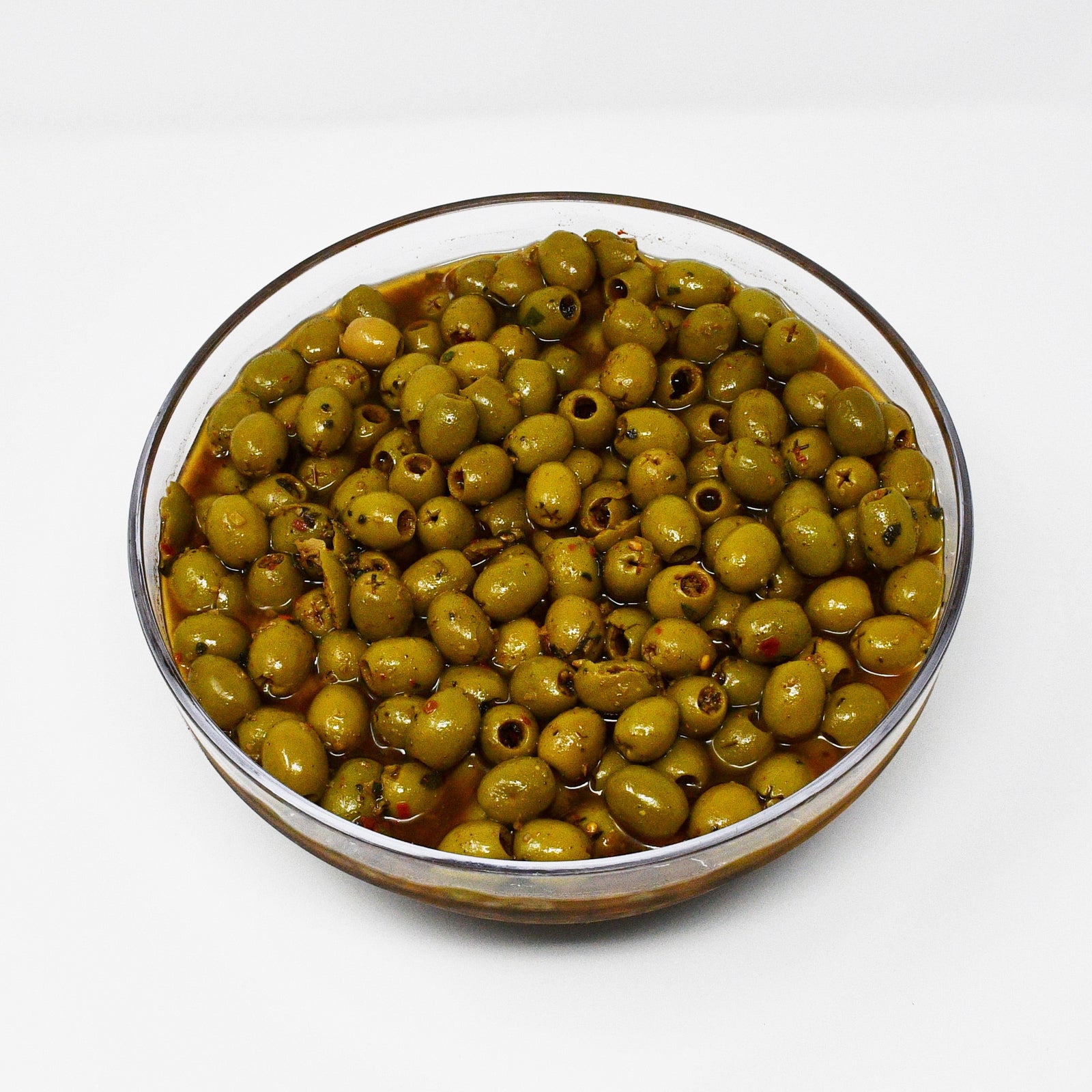 GREEN SPICY OLIVES (100g)