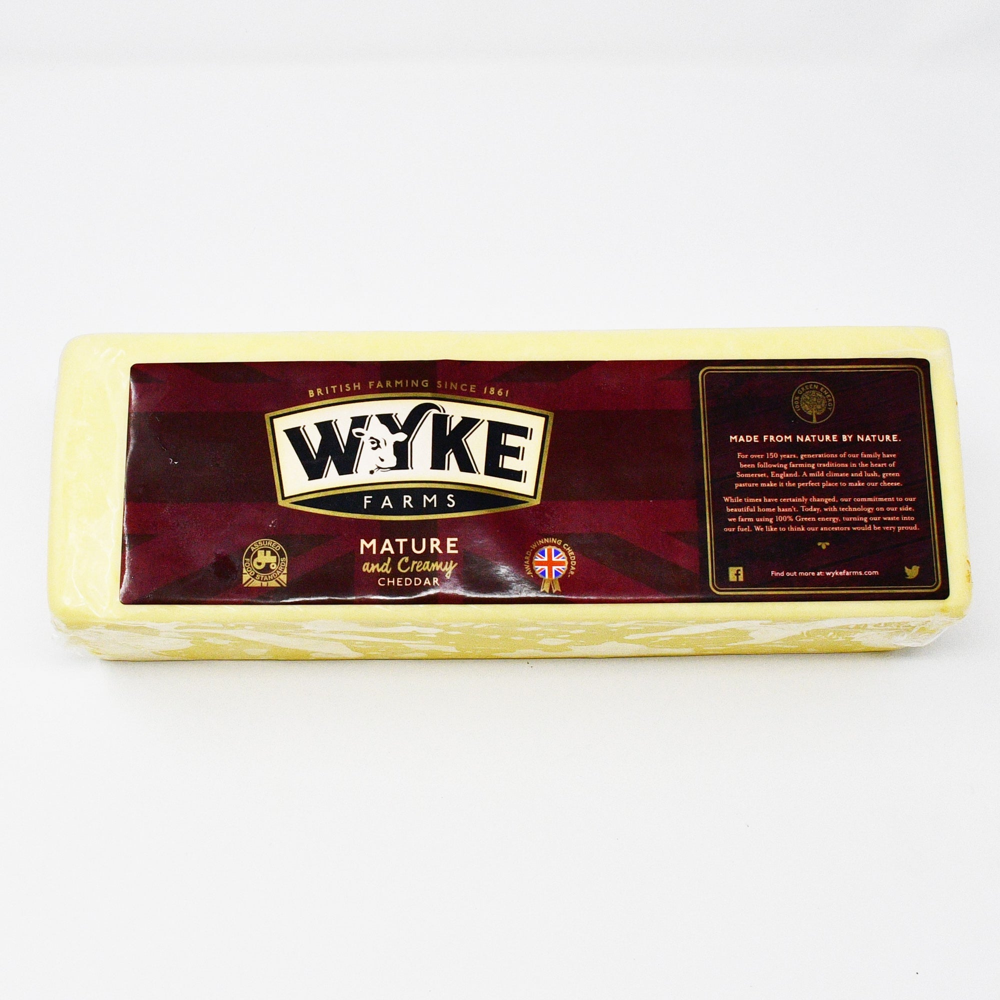 WYKE FARM MATURE CHEDDAR *WHITE* (220-250g Block)